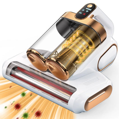 Vacuum Cleaner, Bed Vacuum Cleaner with Uv-C Light,13000Pa Suction, Usb Rechargeable Handheld Vacuum for Couches Self Cleaning System Cordless Vacuum