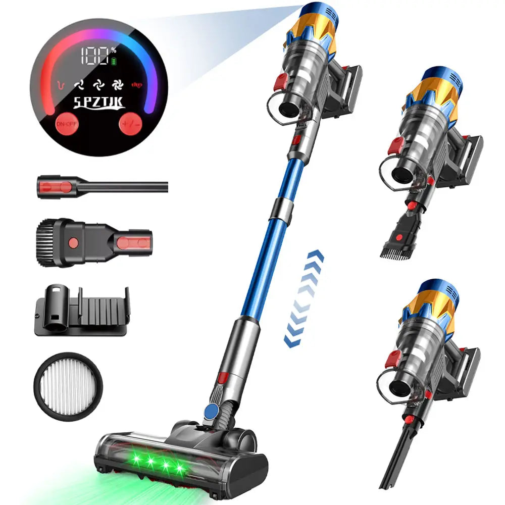 Vacuum Cleaners for Home Cordless, Rechargeable Powerful Handheld Vacuum Cleaner, Detachable Battery, LED Brush, Vacuum Cleaners for Home, Handheld Vacuum for Pet Hair/Carpet/Floor
