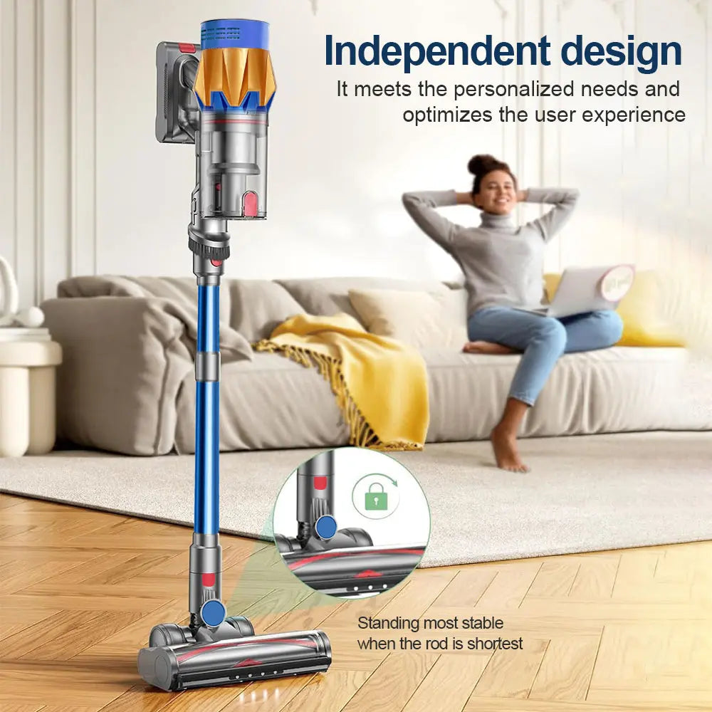 Vacuum Cleaners for Home Cordless, Rechargeable Powerful Handheld Vacuum Cleaner, Detachable Battery, LED Brush, Vacuum Cleaners for Home, Handheld Vacuum for Pet Hair/Carpet/Floor