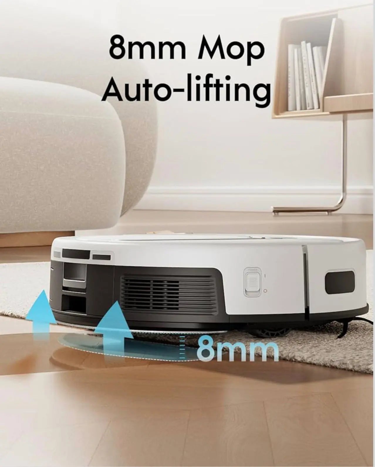 Yeedi Cube YDAX11 2-In-1 Robot Vacuum & Mop with 4300 Pa Suction Self-Cleaning Dock Smart Mapping App Control Alexa Google Compatible